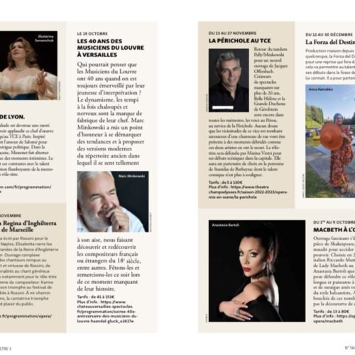 Sant’Evasion : page Opéra de la revue 564 du 3ème trimestre 2022